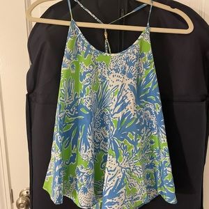 Lilly Pulitzer Maisy Racer Back Silk Tank Top